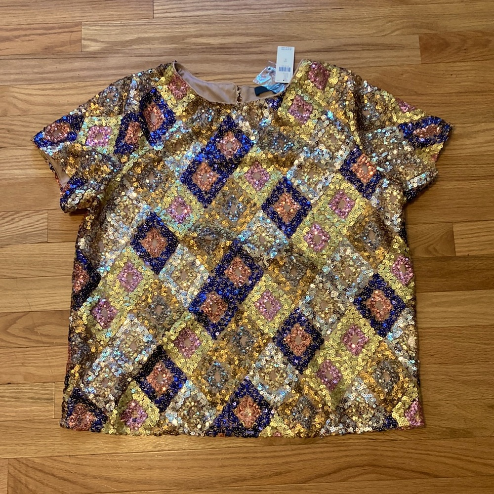 NWT anthropologie sequin top